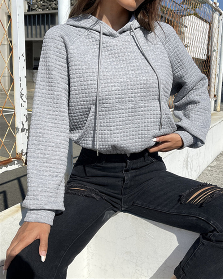 Short textured hoodie for women Lune London