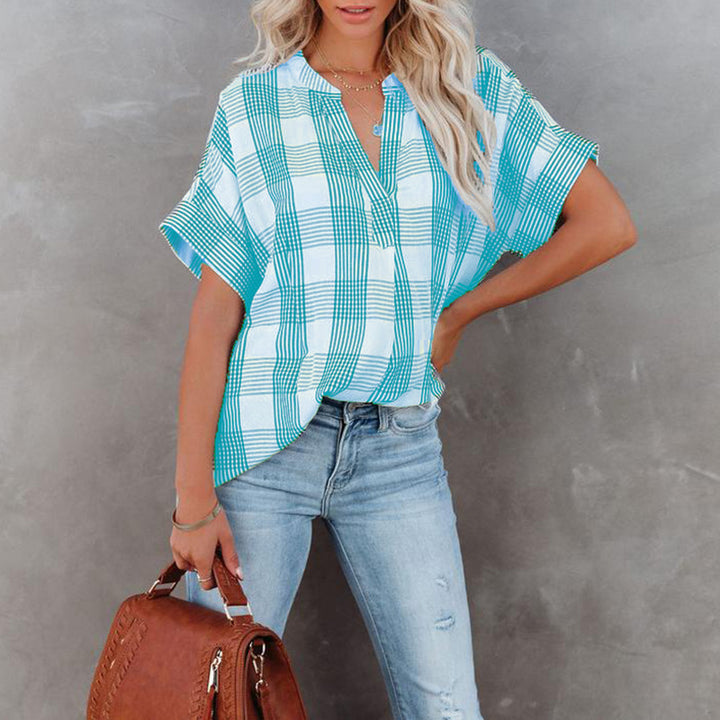 Women Oversized Top Checkered Tunic Lune London