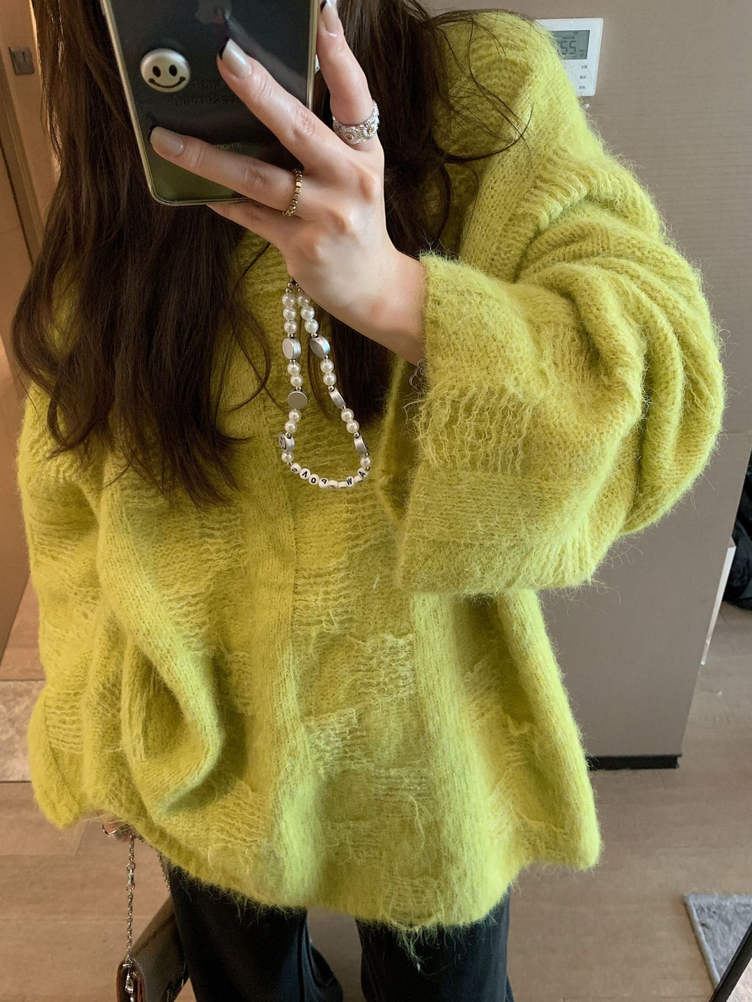 Oversized knit sweater for women in a casual style