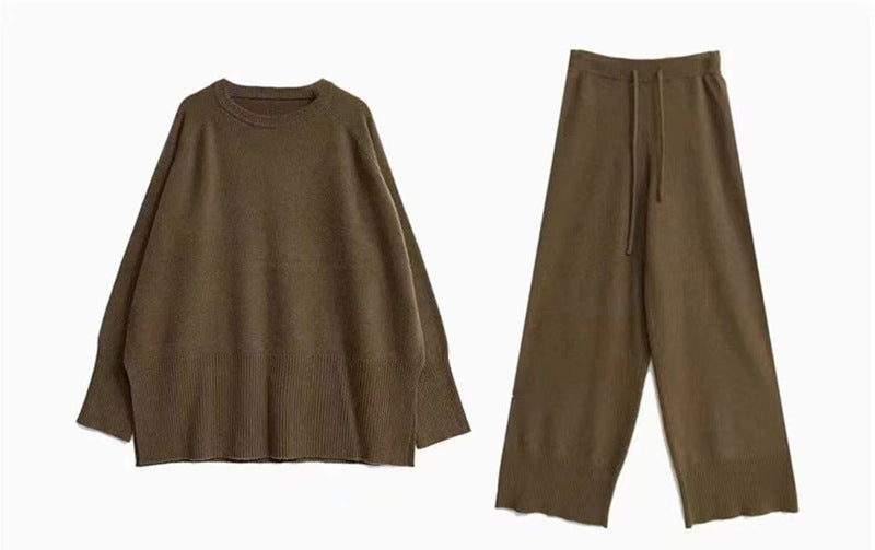 Ensemble de pull en tricot et large pantalon pour femmes Chic & Stil