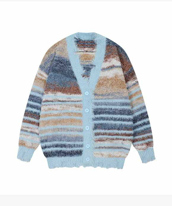 Women's knitted jacket with a colorful pattern and soft material Lune London