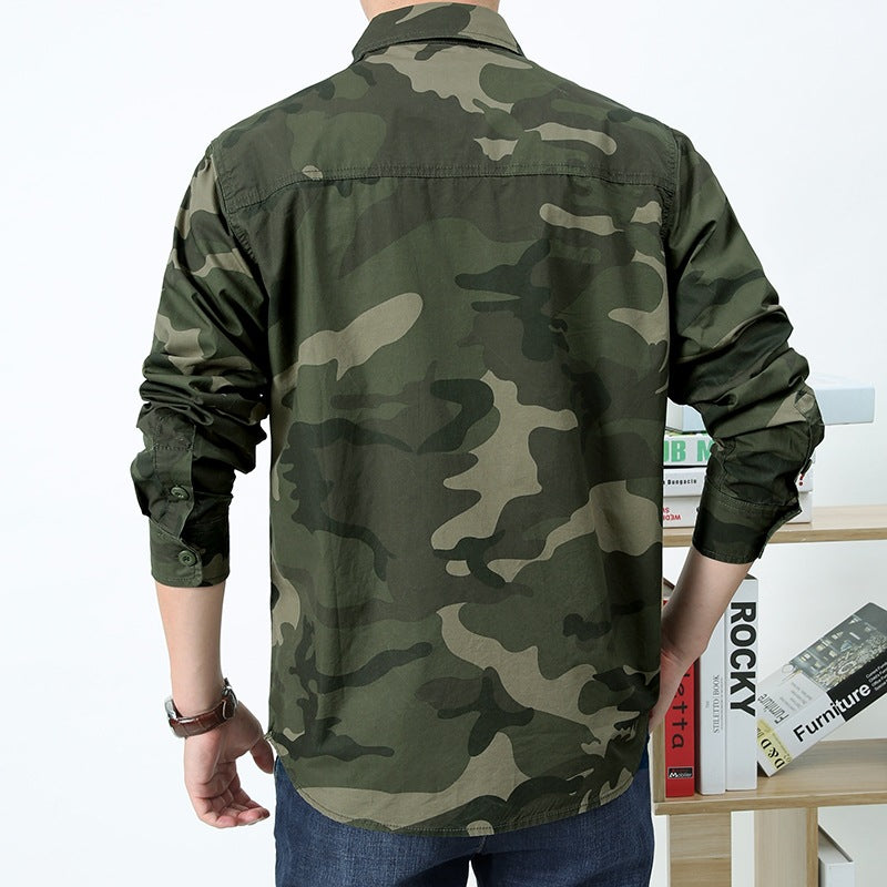 Men's camouflage safety shirt with chest pockets Lune London