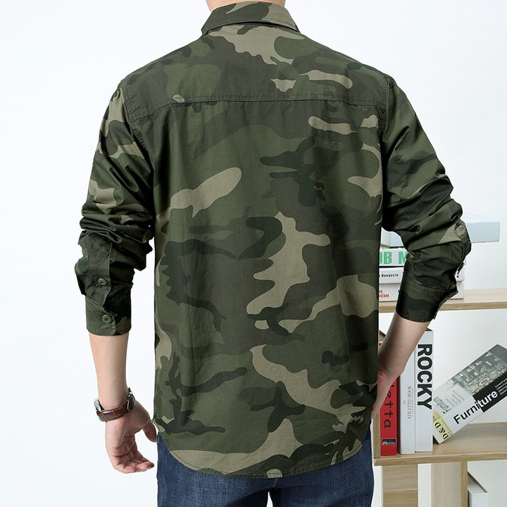 Men's camouflage safety shirt with chest pockets Lune London
