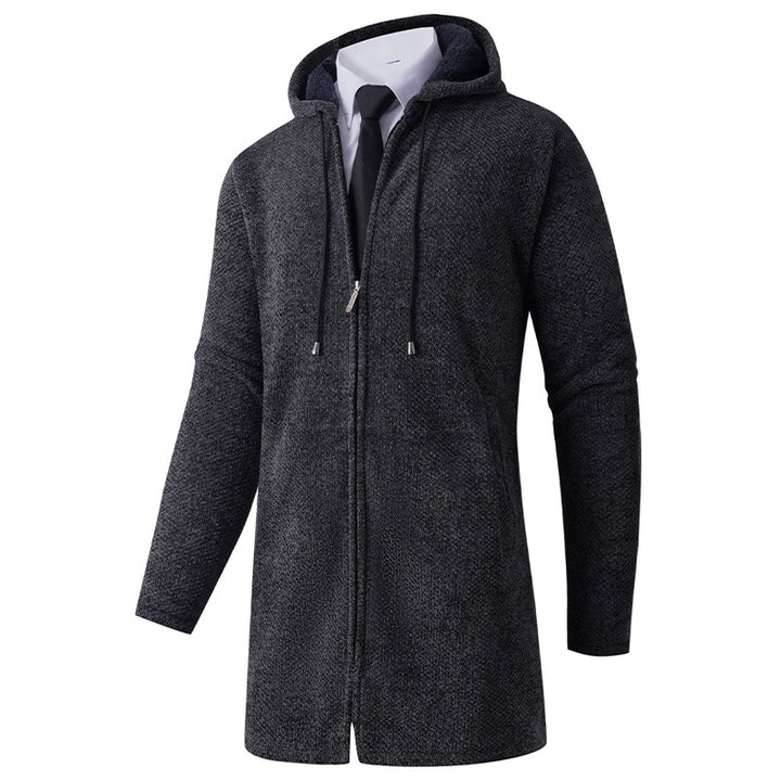 Casual hoodie jacket for men with exposed zipper and practical hood Lune London