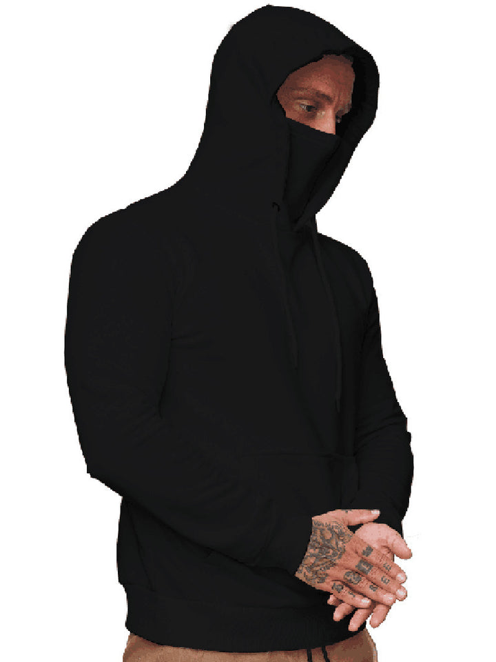 Men's hoodie with multifunctional collar Lune London