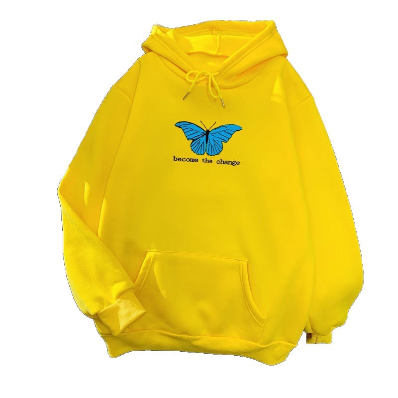 Women's hoodie with short cut and unique butterfly motif Chic & Stil