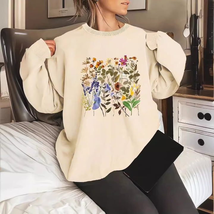 Sweat-shirt pour femmes avec motifs floraux et coupe confortable Chic & Stil