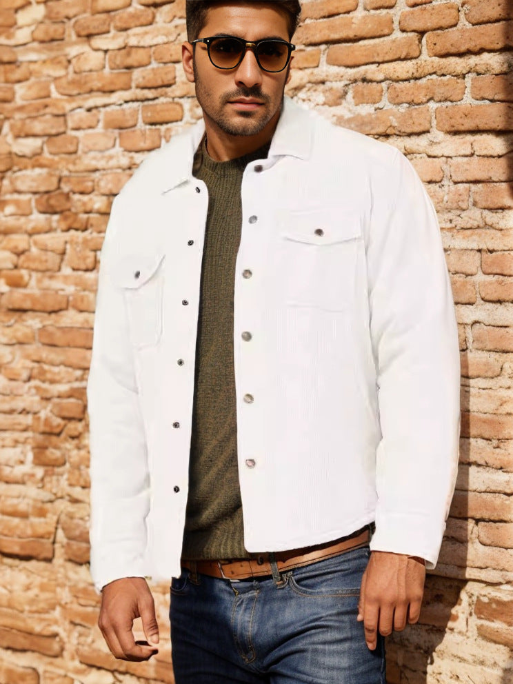 Corduroy jacket for men with high-quality button details Lune London