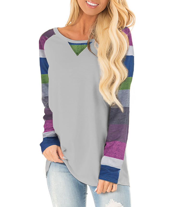 Casual long sleeve shirt for women with graphic pattern and side slits Lune London