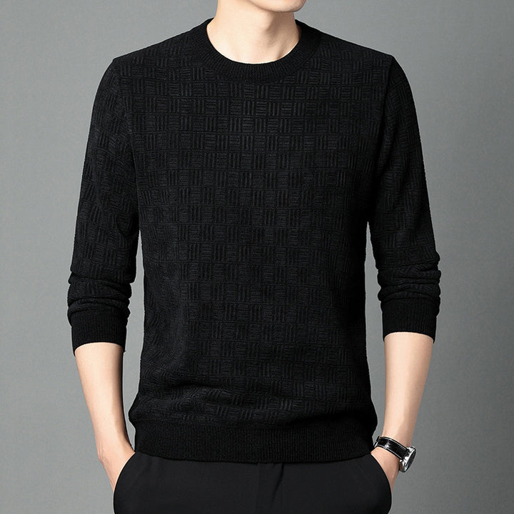 Comfortable knitted sweater for men with a unique structure Lune London