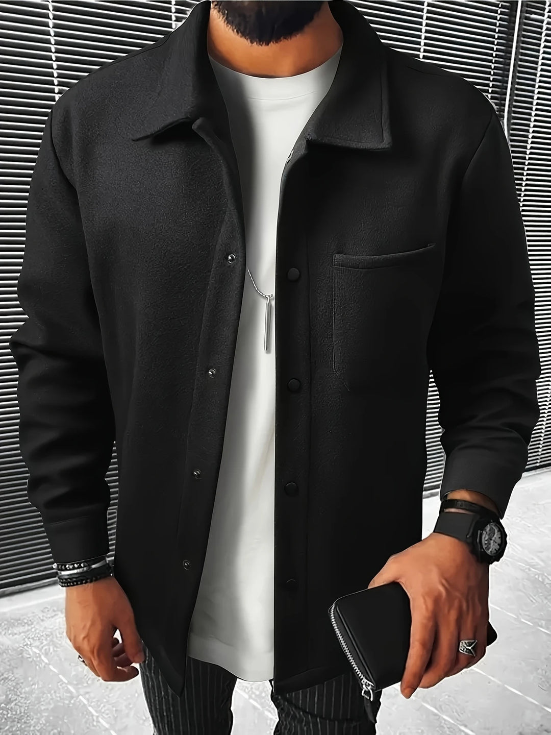 Lune London removable fluffy jacket for men