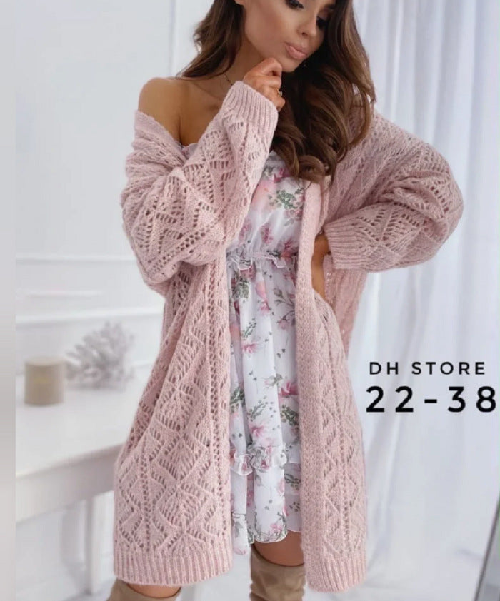 Women's knitted jacket with decorative pattern and relaxed fit Lune London