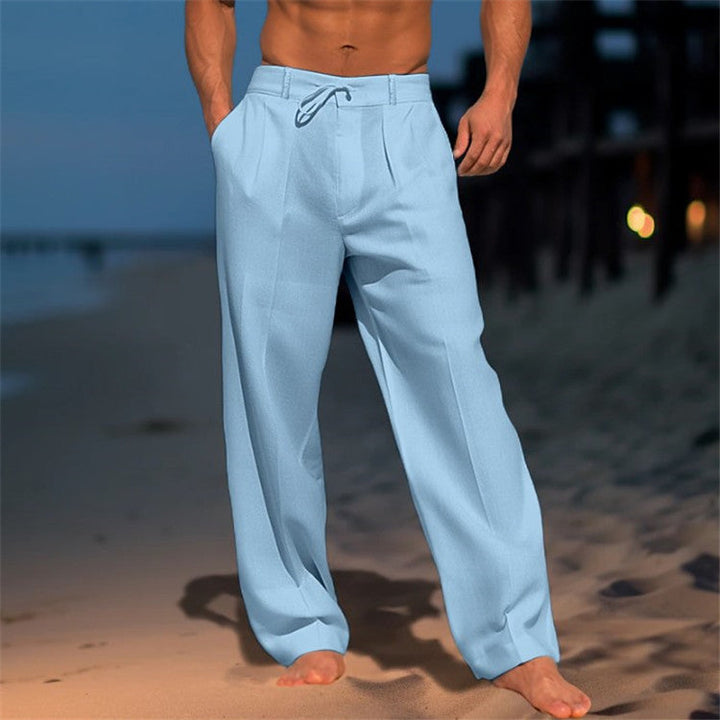 Men's Leisure Pants with Elastic Waistband and Practical Pockets Lune London