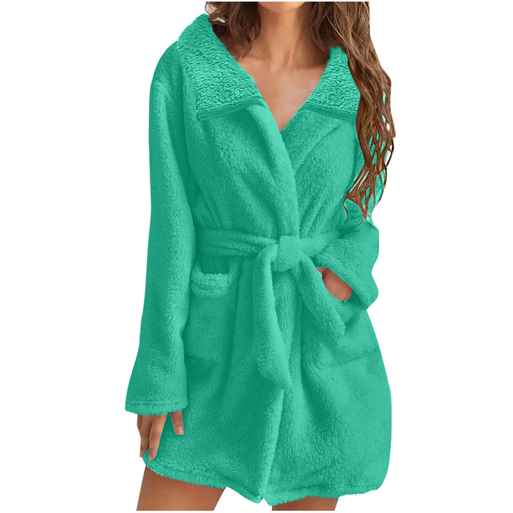 Ladies Cozy Polar Fleece Robe Lune London