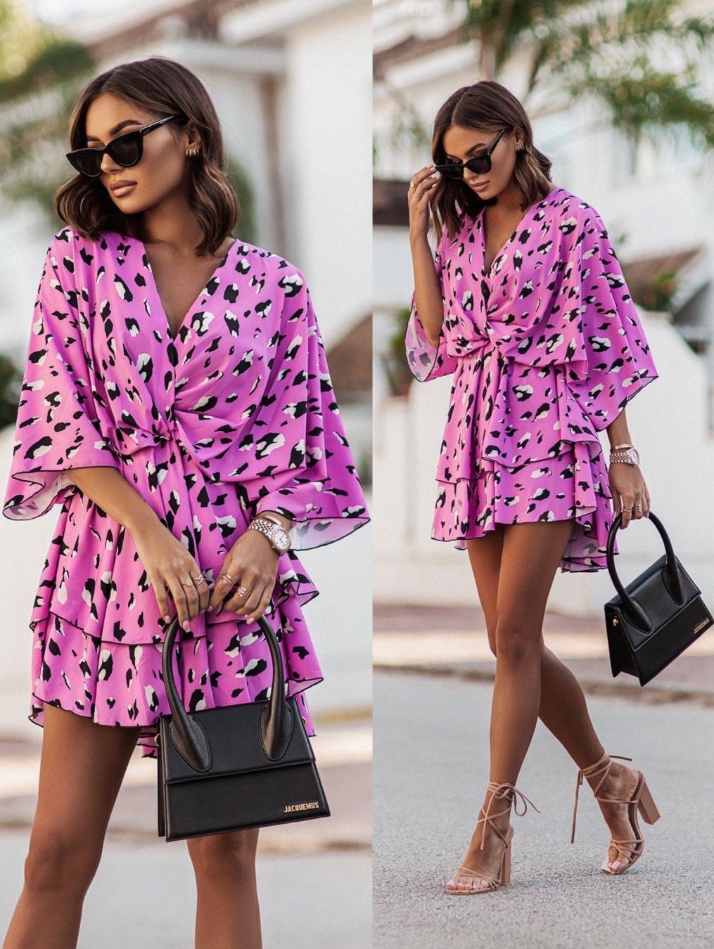 Chic Layered Mini Floral Dress