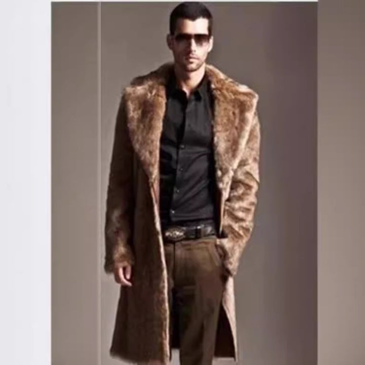 Men's Elegant Faux Fur Coat Lune London