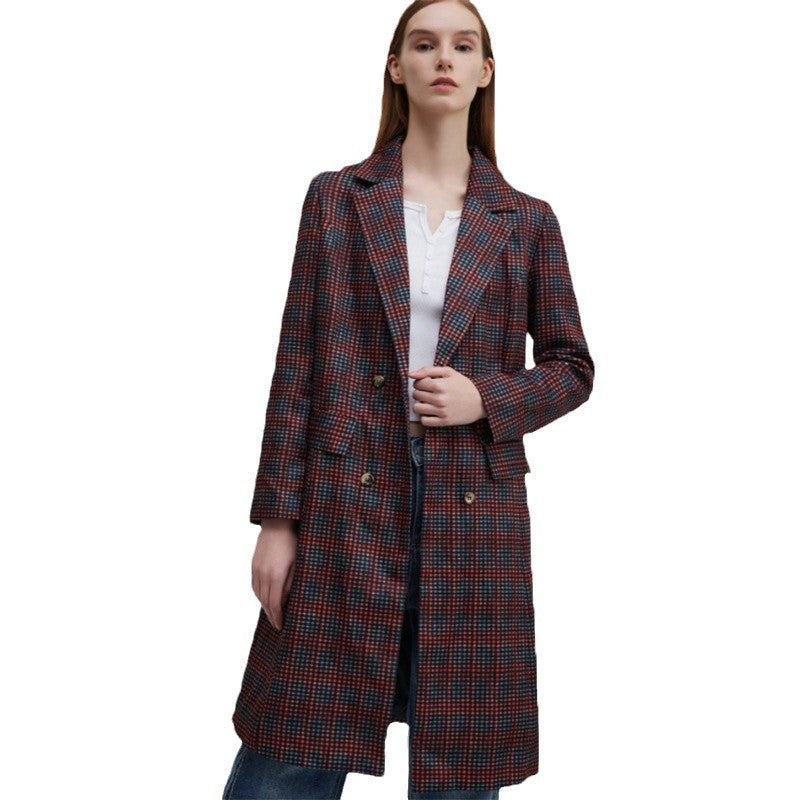 Blazer for women with plaid pattern and chic cut Lune London