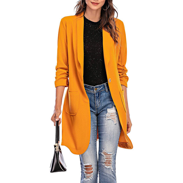 Lune London fitted longline blazer for women