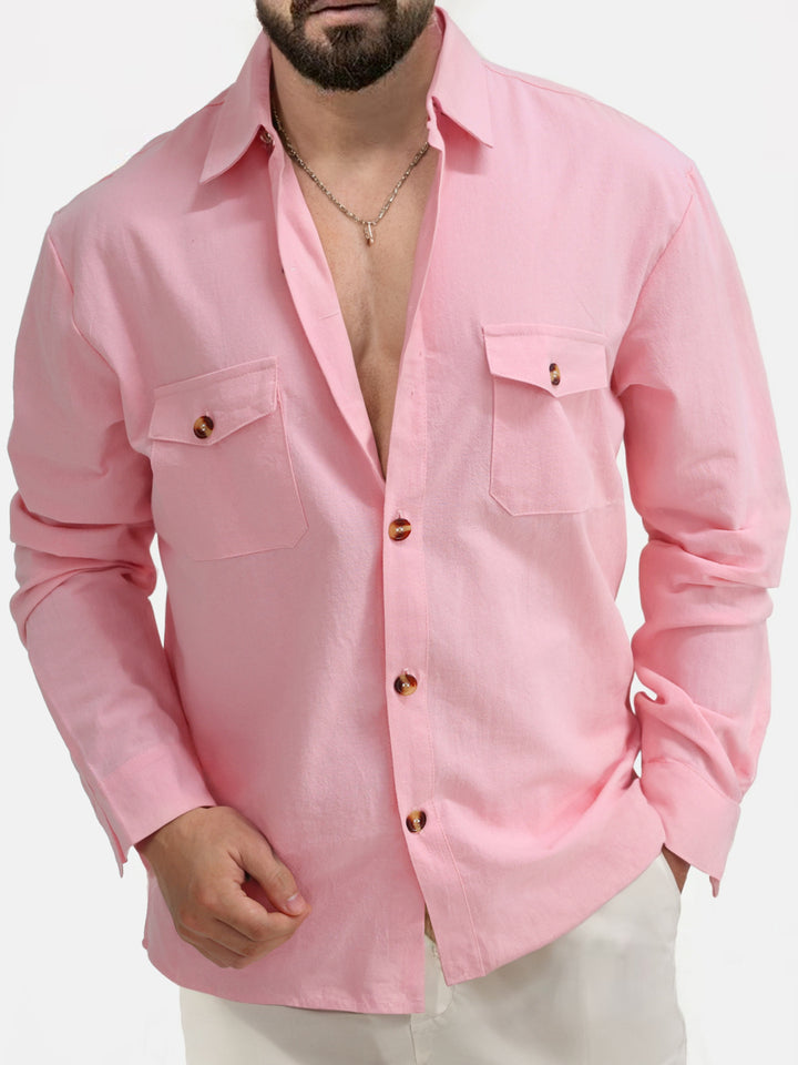 Casual shirt for men with modern buttons and practical chest pockets Lune London