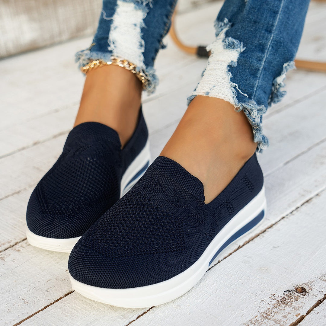 Slip-on sneakers for women with breathable mesh upper and cushioned sole Lune London