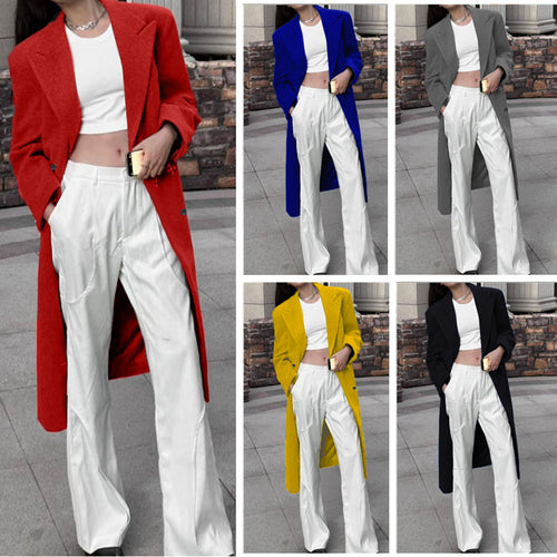 Tailored long jacket for women with chic and stylish silhouette