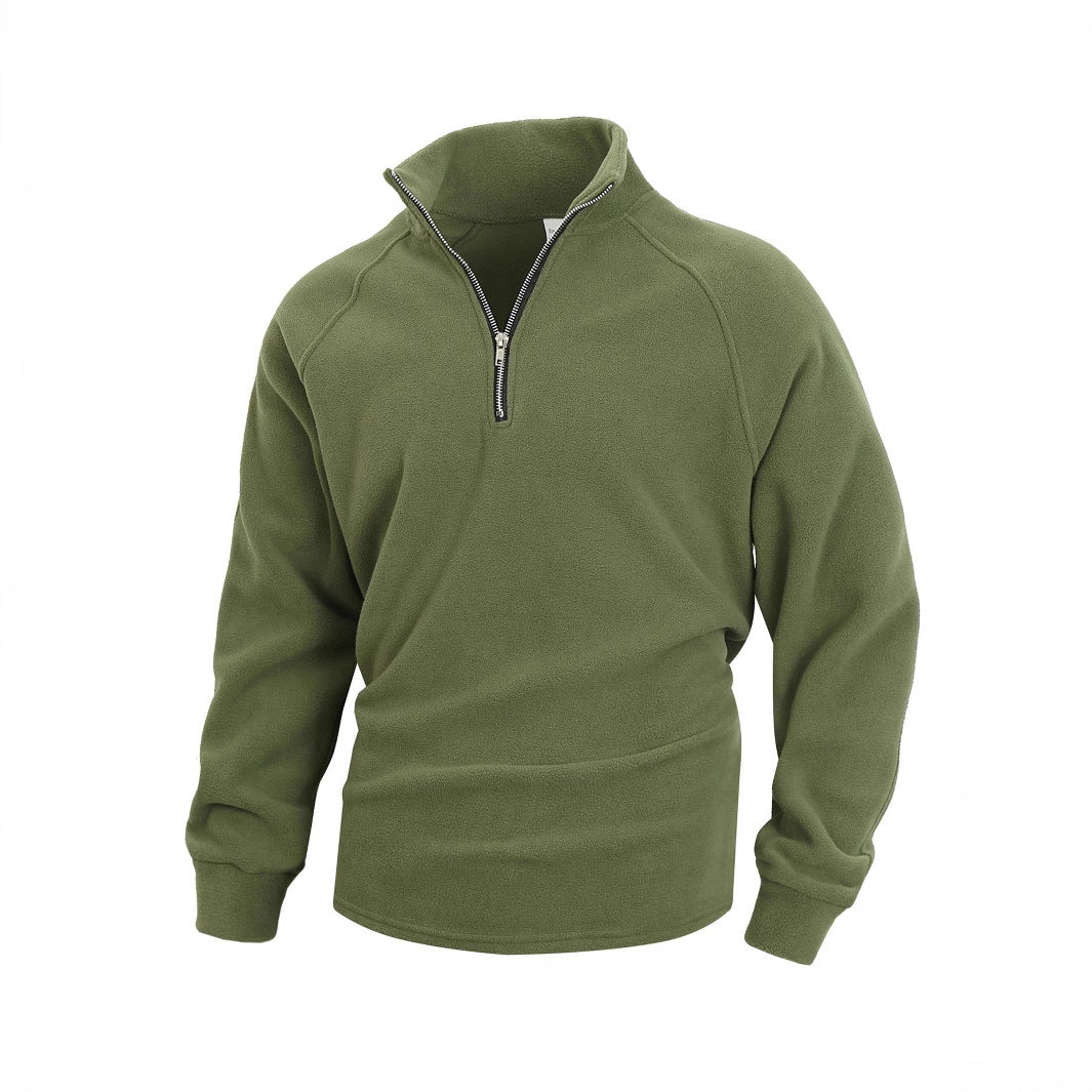 Men's fleece pullover with half-zip Lune London