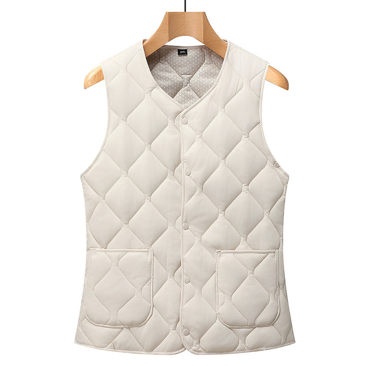 Ladies quilted gilet with large pockets and trendy cut Lune London
