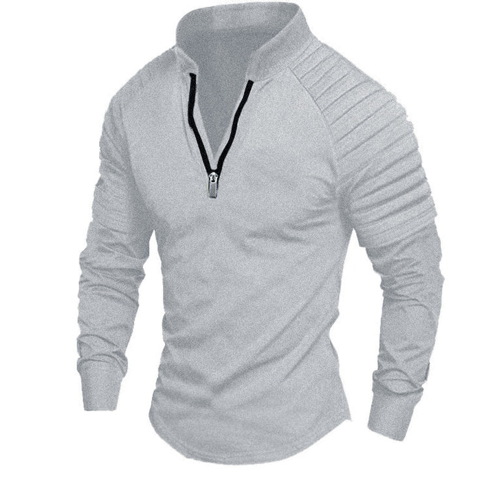 Sporty zip sweater for men with Lune London fashion accents