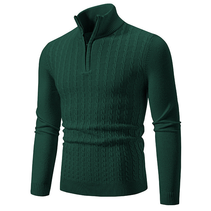Trendy men's turtleneck sweater with zipper Lune London