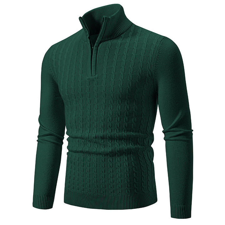 Trendy men's turtleneck sweater with zipper Lune London