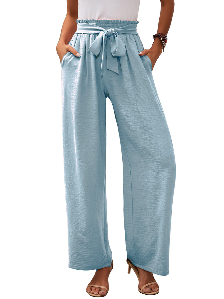 Wide palazzo pants for women with high waist and chic and stylish waistband