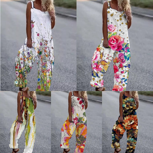 Lune London Floral Print Artistic Jumpsuit for Women