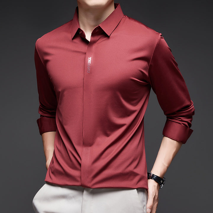 Trendy long-sleeve shirt for men with innovative moisture management Lune London