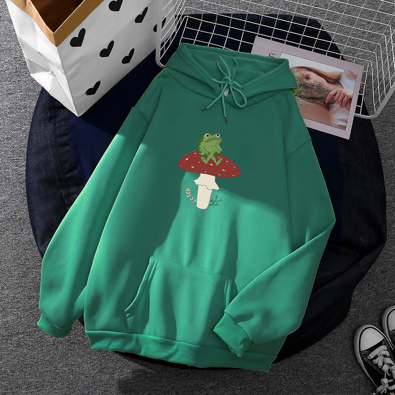 Women's hoodie with unique frog motif Chic & Stil