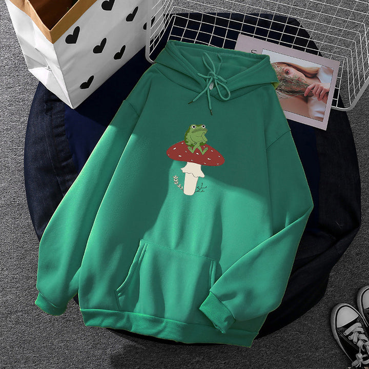 Women's hoodie with unique frog motif Chic & Stil