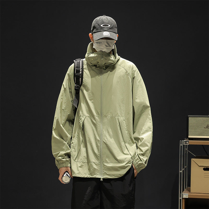 Lightweight and breathable casual jacket for men with adjustable hood Lune London