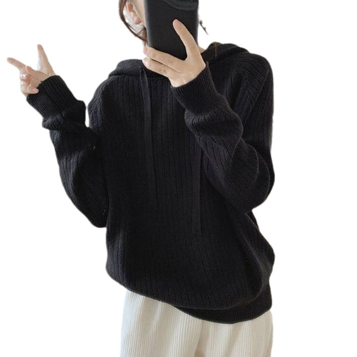 Sweat à capuche pour femmes avec texture à côtes fines et coupe décontractée Chic & Stil