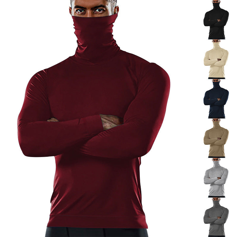 Functional shirt for men with stand-up collar and fitted cut Lune London