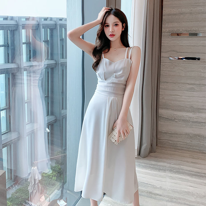 Robe maxi femme à fines bretelles et coupe classique Chic & Stil