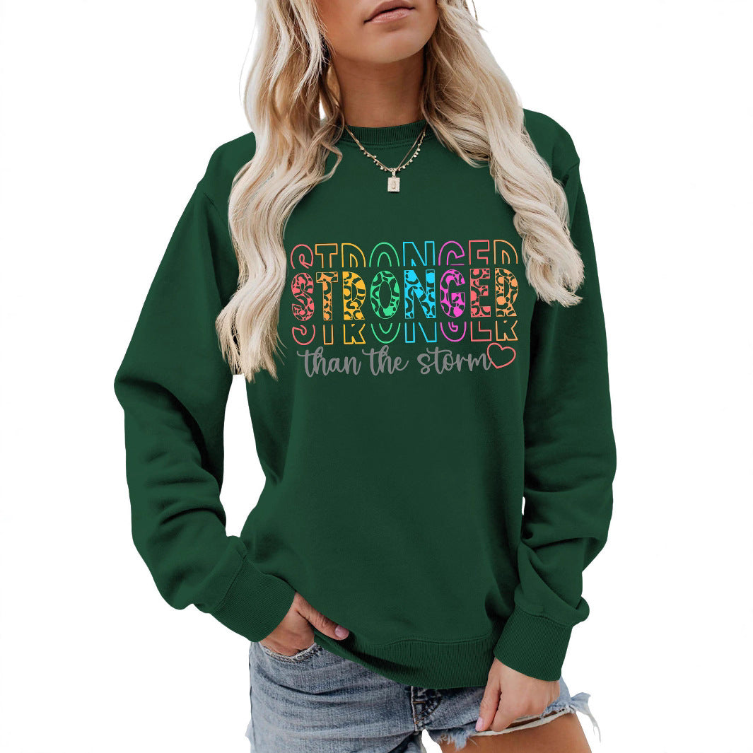 Sweat-shirt pour femmes avec lettrage motivant et coupe décontractée Chic & Stil