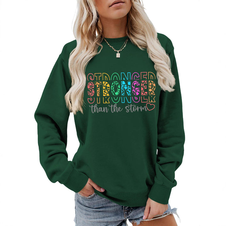 Sweat-shirt pour femmes avec lettrage motivant et coupe décontractée Chic & Stil