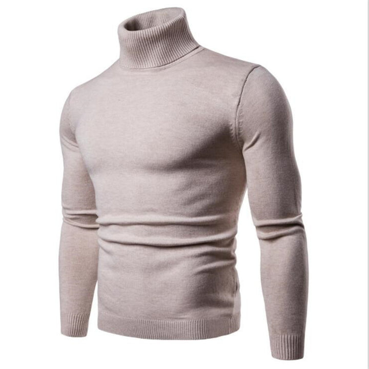 Men's knit sweater with high collar and slim fit Lune London