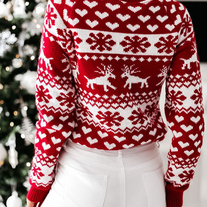 Pull de Noël confortable pour femmes avec motif traditionnel Chic & Stil