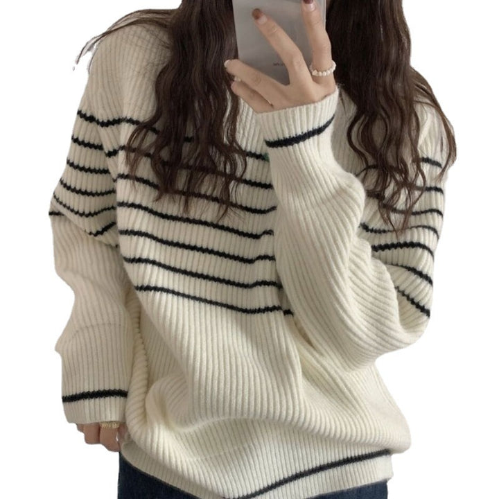 Pull décontracté pour femmes avec motif rayé et coupe moderne Chic & Stil