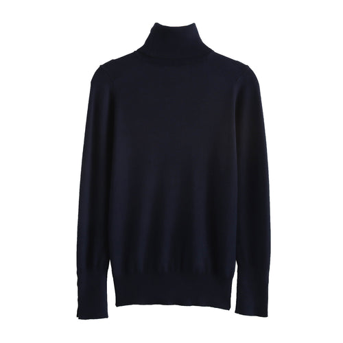 Ladies' turtleneck sweater with elegant button details Lune London