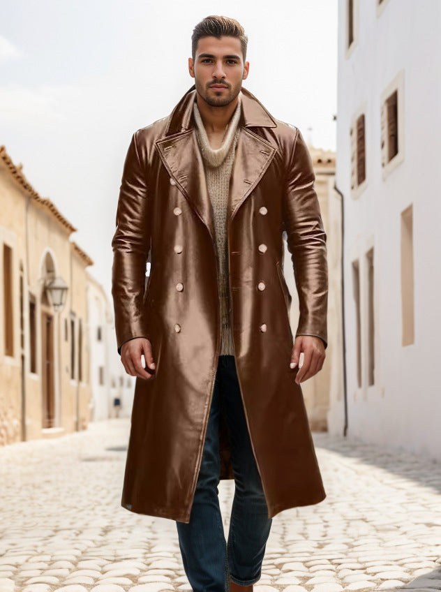 Men's elegant and timeless double-breasted trench coat Lune London