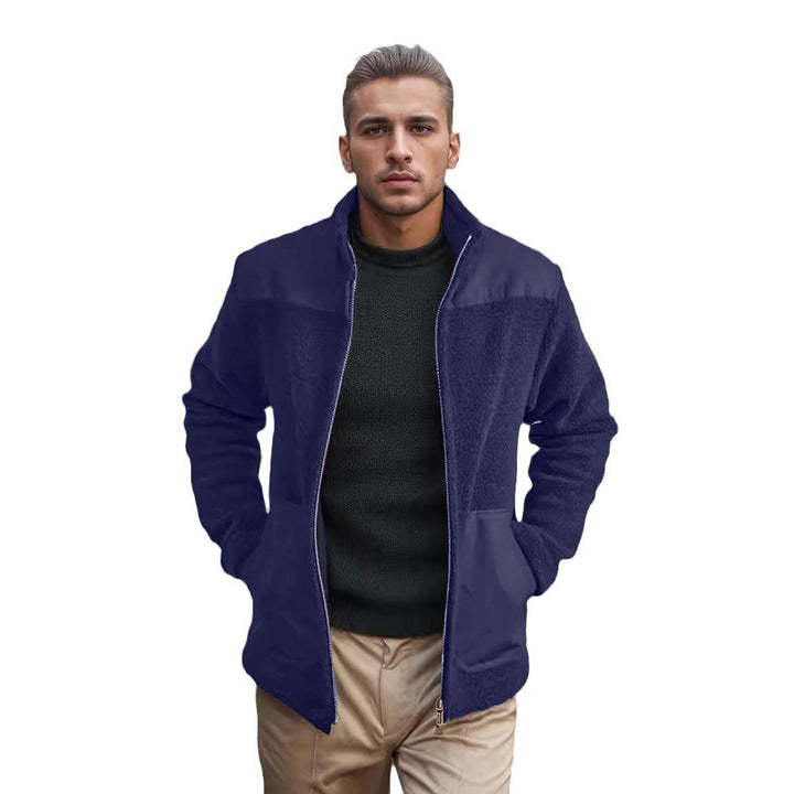 Veste de plein air pour hommes en peluche avec col montant et poches pratiques Lune London
