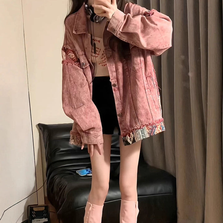 Veste en denim pour femmes avec broderie unique et design à la mode Chic & Stil