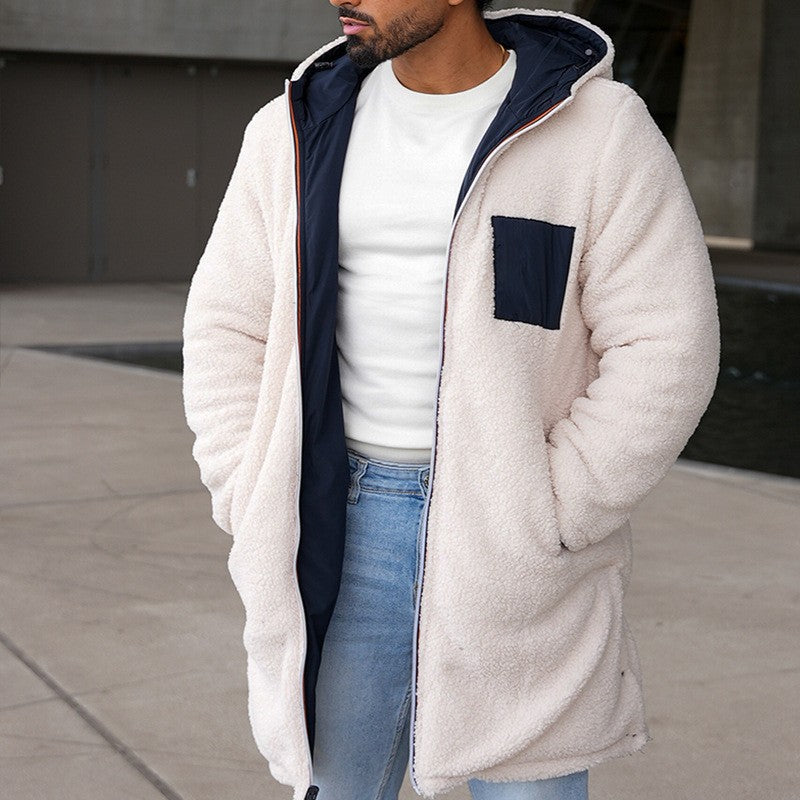 Reversible winter jacket for men with fleece lining Lune London