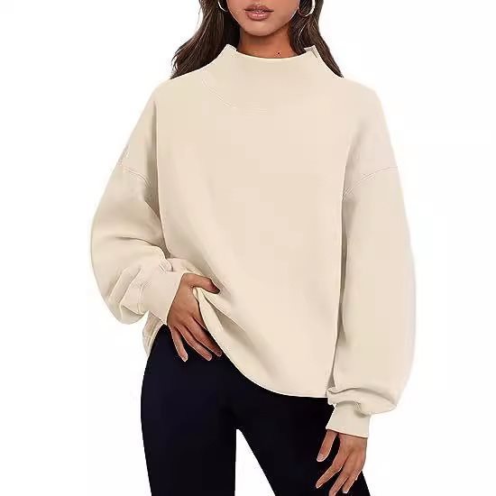 Oversized sweatshirt for women with closed collar and casual fit Lune London